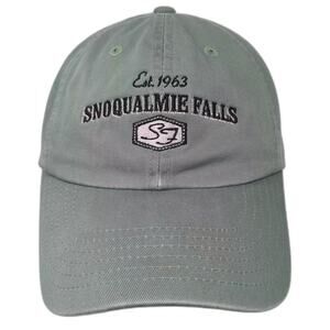 Imperial Baseball Cap Green OS Snoqualmie Falls Embroidered Adjustable Hat